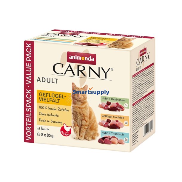 Animonda Carny Adult Fjerkrblanding - Vdfoder Til Katte - 8X85g
