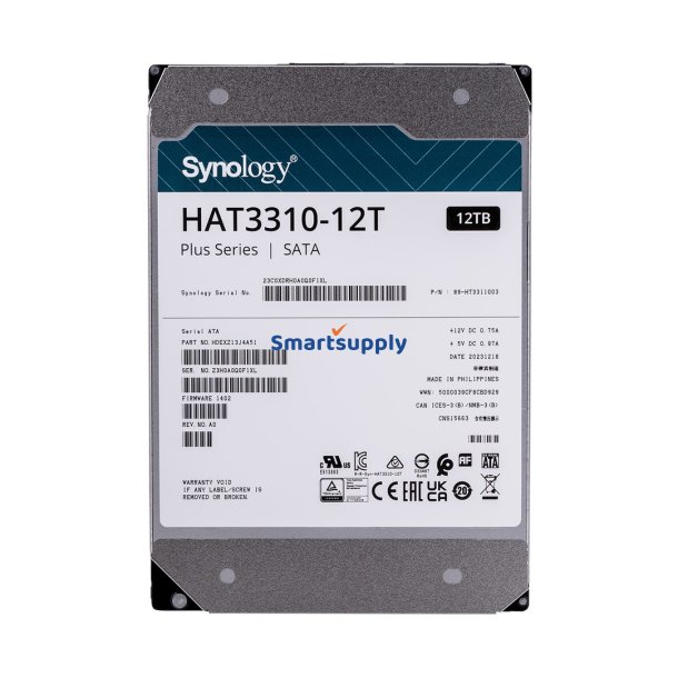 Synology Hat3310-12T Intern Harddisk 3,5" 12 TB Serial ATA