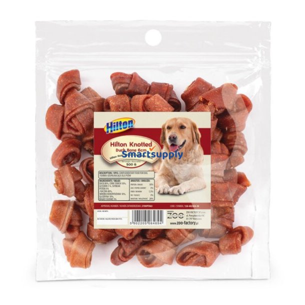 Hilton Knotted Duck Bone 6 cm - Hundetygge - 500G