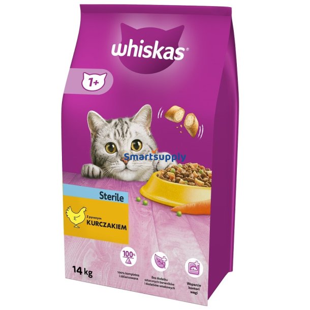 Whiskas STERILE trt kattefoder Kylling til voksne 14 kg