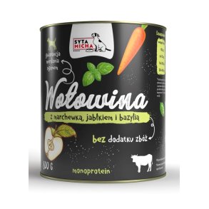 SYTA MICHA Beef with carrot, apple and basil - vdt hundefoder - 800g