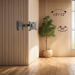 Maclean Mc-417 Full Motion Tv-Skrm Vgmontering 13-32" 30 Kg Maks. Vesa 100X100