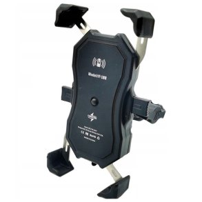 MOTORCYKEL TELEFONHOLDER FREEDCONN MC1W MED INDUKTIV OPLADER + BM2R FASTGRELSE AF HOVEDRR