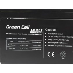 GREEN CELL   GEL-BATTERI AGM07 12V 12AH