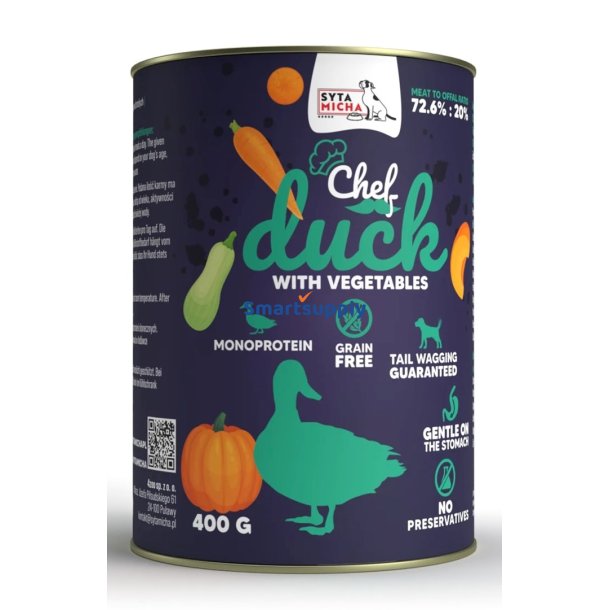 SYTA MICHA Chef Duck with vegetables - vdt hundefoder - 400g
