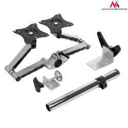 Skrivebordsholder til to LCD-skrme Maclean MC-714 13-27" 8 kg aluminium