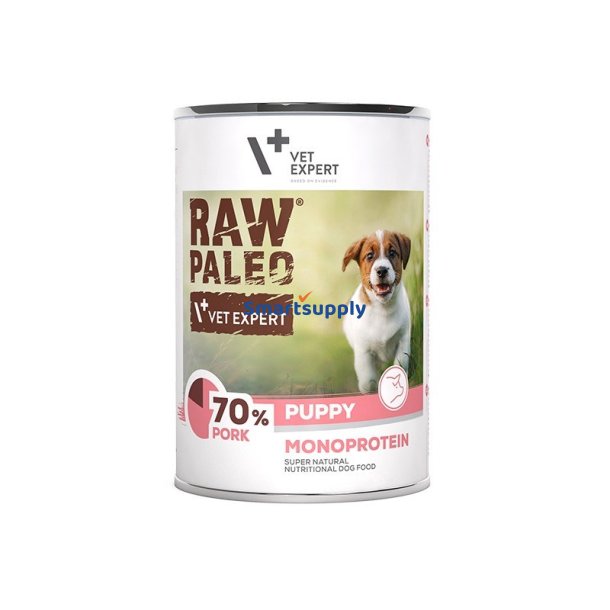 RAW PALEO Puppy Monoprotein Pork - vdfoder til hvalpe - 400 g