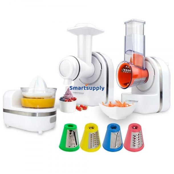 Esperanza Ekm027 Elektrisk Rivejern/Spiralizer Plast Hvid
