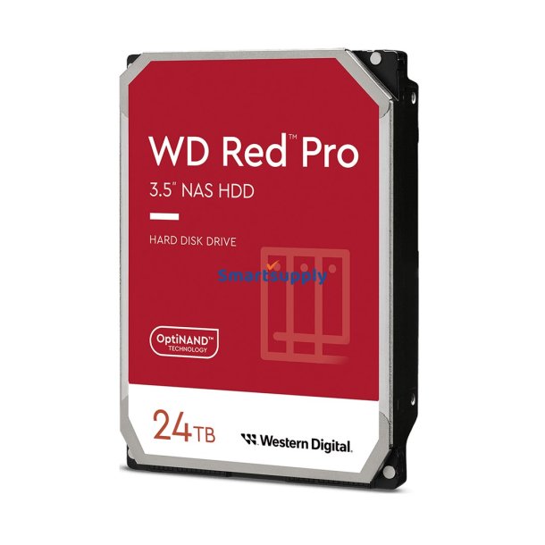 Western Digital Red Pro Intern Harddisk 24 TB 7200 RPM 512 MB 3,5" Serial ATA