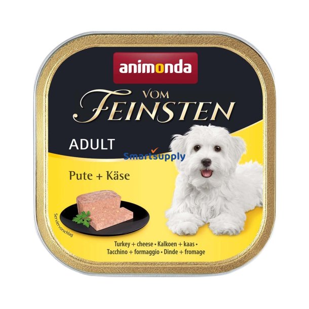 Animonda Vom Feinsten Voksen Kalkun Med Ost - Vdfoder Til Hunde - 150G