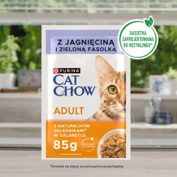 PURINA Cat Chow Lam, grnne bnner - vdfoder til katte - 10x85 g