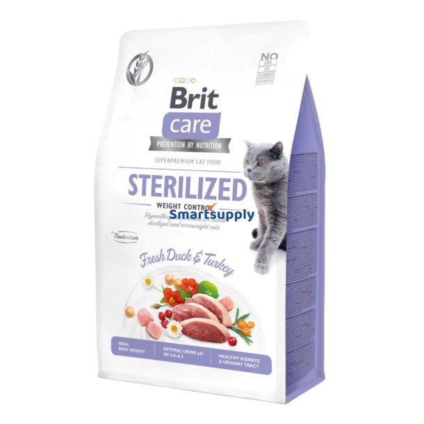 Brit Care Sterilized Weight Control - Trfoder Til Kat - 7 Kg