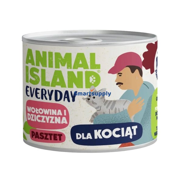 ANIMAL ISLAND Everyday Beef and game for kittens - vd kattefoder - 185g
