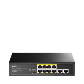 Cudy FS1010PG netvrksswitch Fast Ethernet (10/100) Strm over Ethernet (PoE) Sort