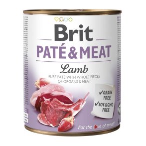 BRIT Pat & Meat med lammekd - vdt hundefoder - 800g