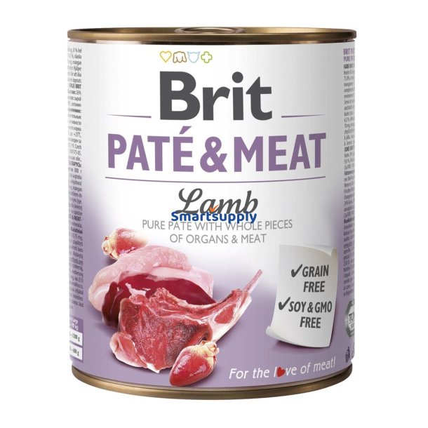 Brit Pat&eacute; &amp; Kd Med Lam - Vdfoder Til Hunde - 800G