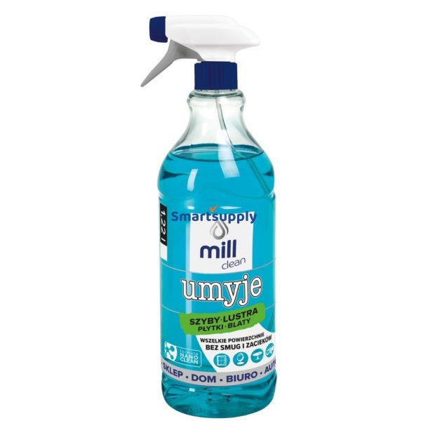 Mill Clean Vaskevske til rengring af vinduer, glas, spejle, fliser 1,22 L