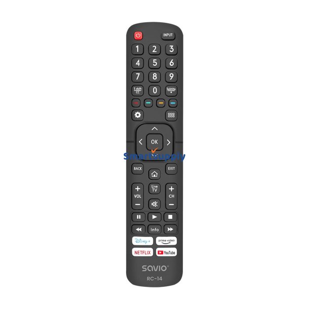 Savio Rc-14 Universal Fjernbetjening/Erstatning Til Hisense, Smart Tv
