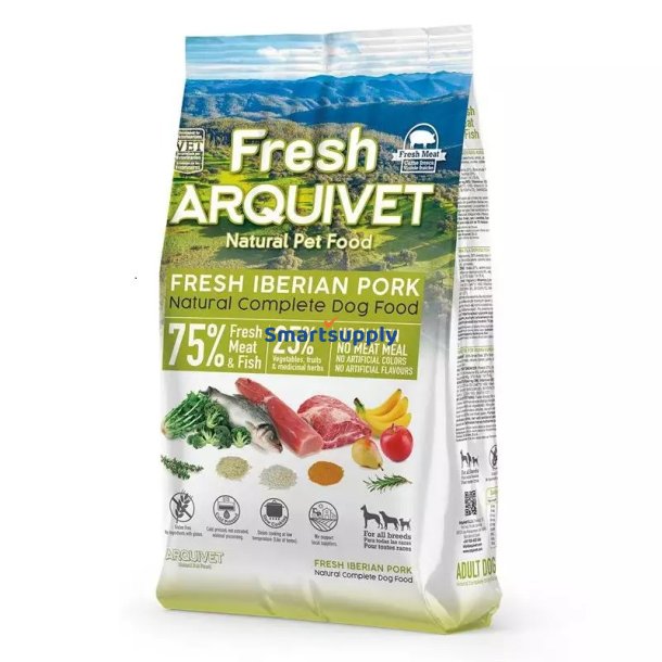 ARQUIVET Fresh Iberian Pork and fish - halvfugtigt hundefoder - 2,5kg