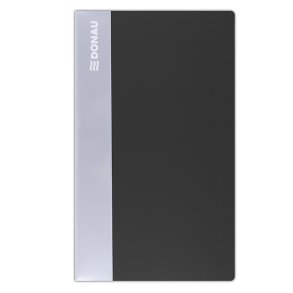 Visitkortmappe sort 11 x 19 cm - op til 240 visitkort