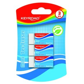 Viskelder stvfri 3 stk KEYROAD blisterpakke - hvid