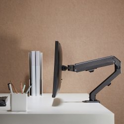 Universal skrivebordsophng til skrm Maclean, gasfjeder 17"-27" 7kg, VESA 75x75,100x100, MC-906