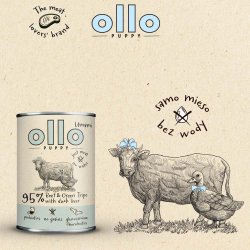 OLLO Puppy Umami Oksekd og Grnne Kallun med Andelever - vdfoder til hunde - 850g