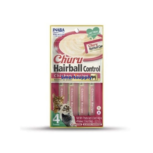 Inaba Churu Hairball Chicken - Kat Godbid - 4X14 G
