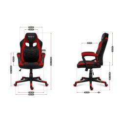 Huzaro Force 2.5 Red Mesh Gaming Stol