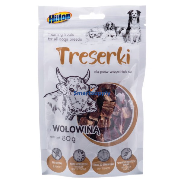 Hilton Treaning Godbidder Oksekd - Hunde Godbid - 80G