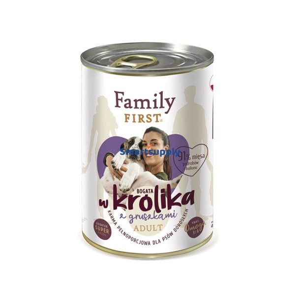 Family First Voksen Kanin Med - Vdfoder Til Hunde - 400 G