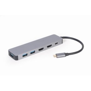 Gembird A-CM-COMBO3-03 USB Type-C 3-i-1 multi-port adapter (Hub + HDMI + PD)