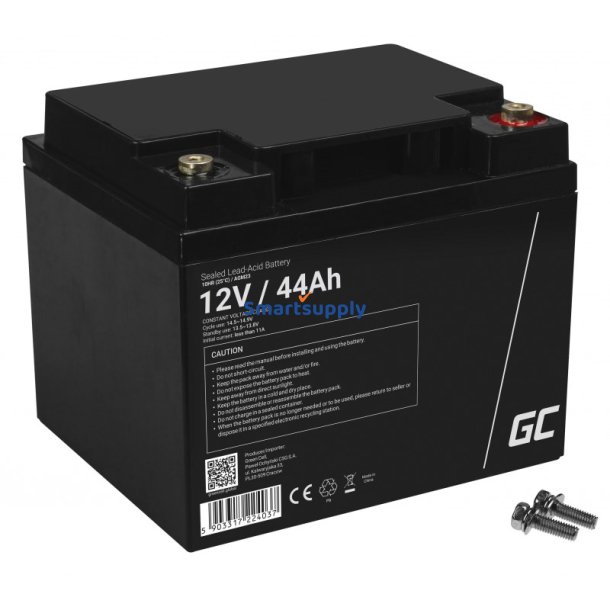 Green Cell Agm23 Ups Batteri Forseglet Blysyre (Vrla) 12V 44 Ah