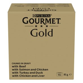 PURINA GOURMET GULD Stykker i sauce Mix 4 smagsvarianter - vd kattefoder - 96x85g