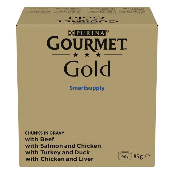PURINA GOURMET GULD Stykker i sauce Mix 4 smagsvarianter - vd kattefoder - 96x85g