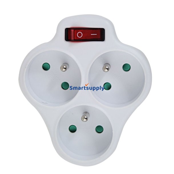 Esperanza Elk304w Elektrisk Splitter 3 Stikkontakter Hvid