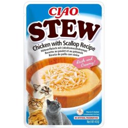 Inaba Ciao Stew Kylling &amp; Kammusling - Kattegodbidder - 40G