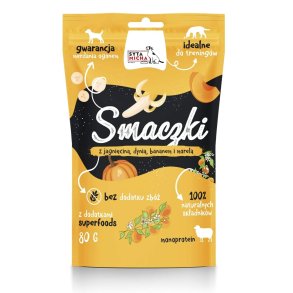 SYTA MICHA Treats with lamb, pumpkin, banana and apricot - godbid til hund - 80g