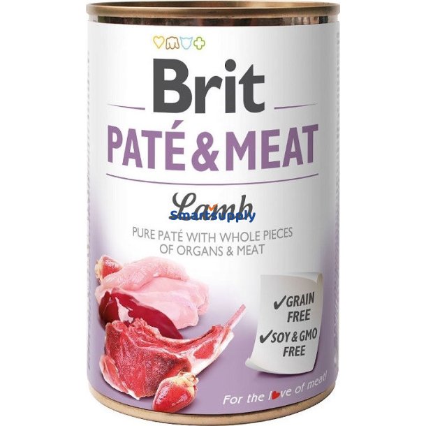 Brit Pat&eacute; &amp; Meat Lamb - Vdfoder Til Hunde - 400G