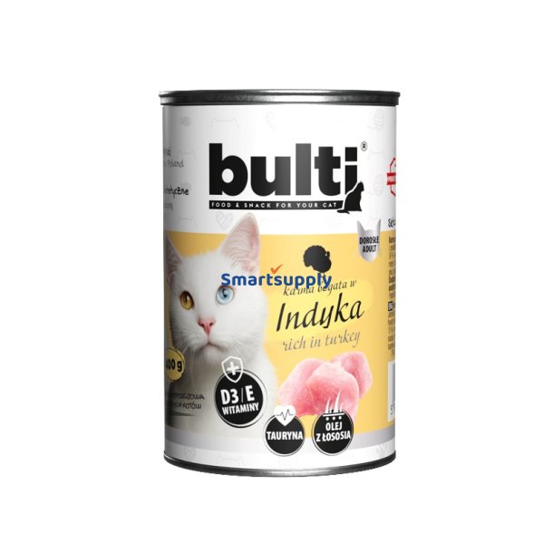Bulti Rig P Kalkun - Vdfoder Til Katte - 400G