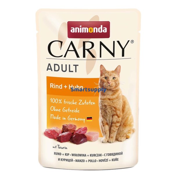 Animonda Carny Adult Oksekd Og Kylling - Vdfoder Til Katte - 85G