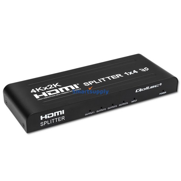Qoltec 51798 Aktiv HDMI Splitter 4 x HDMI 4K x 2K | 3,4 Gb/s