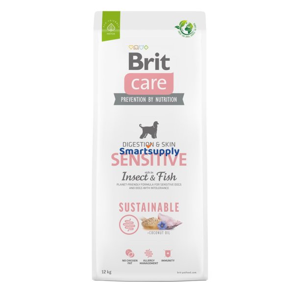 BRIT Care Dog Sustainable Sensitive Insect & Fish - trfoder til hunde - 12 kg
