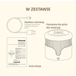 Panasonic CP-JNW01CW vandskl og foderautomat til hund og kat Plast Hvid Automatisk vandautomat til kledyr