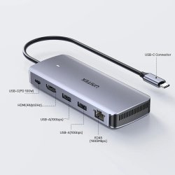 Unitek Active Hub Usb-C 10Gbps,M.2,Hdmi , Pd 100W