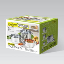 Maestro Mr-2020-6M 6-Delt Kogegrejsst, Rustfrit Stl