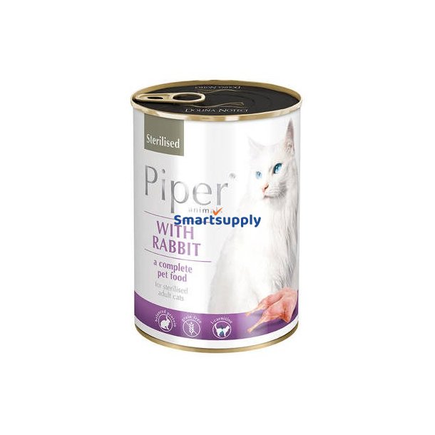 Dolina Noteci Piper Dyr Steriliseret Med Kanin - Vdfoder Til Katte - 400G