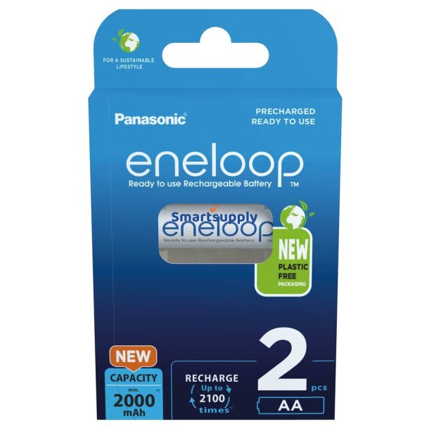 Genopladelige Batterier Panasonic Eneloop Aa 2000 mAh 2 Stk (Bk-3Mcde/2Cp)