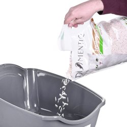 DIAMENTIQ BAYA white/light grey -  kattebakke - 55,5 x 40 x 38,7 cm