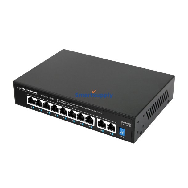 Esperanza Ens106 10-Ports Poe Switch 10/100 96W